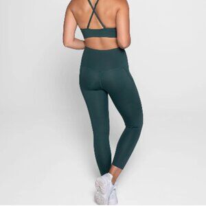 Girlfriend Collective Moss Green Compressive High-Rise 7/8 Leggings Size XS